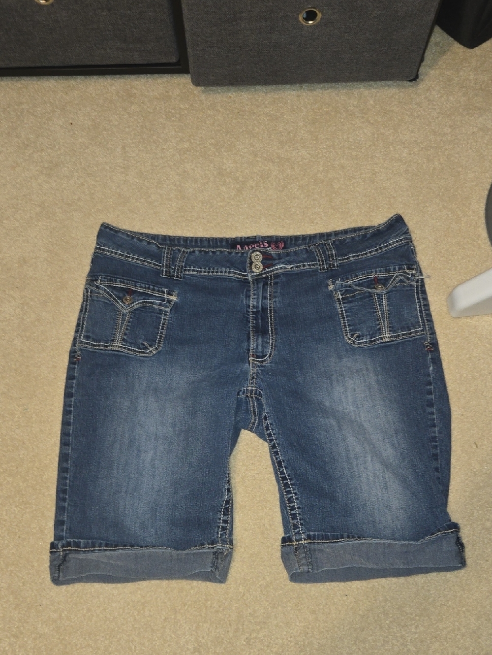 Angel Jeans Size 22 Denim Bermuda Shorts - Blue